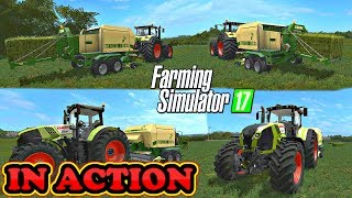 Farming Simulator 2017 Claas Axion In Action Baling Krone Bales On Thornton Farm 2K 60Fps