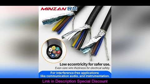 2464 vw-1 5Core 6Core 8Core 2464 vw-1 5C 6C 8C Awg Awm Singal Control Shielded Cable 10Awg 12Awg 14A