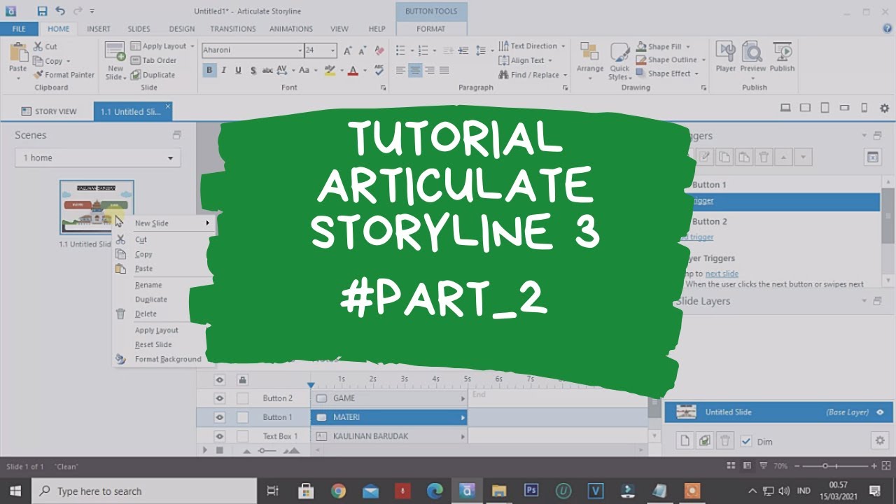 TUTORIAL ARTICULATE STORYLINE #PART2 - YouTube