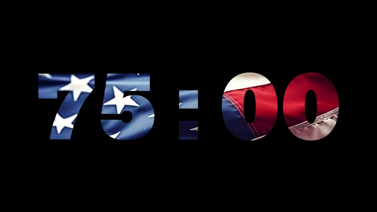 Patriotic Countdown Timer | 75:00 | American Flag - YouTube