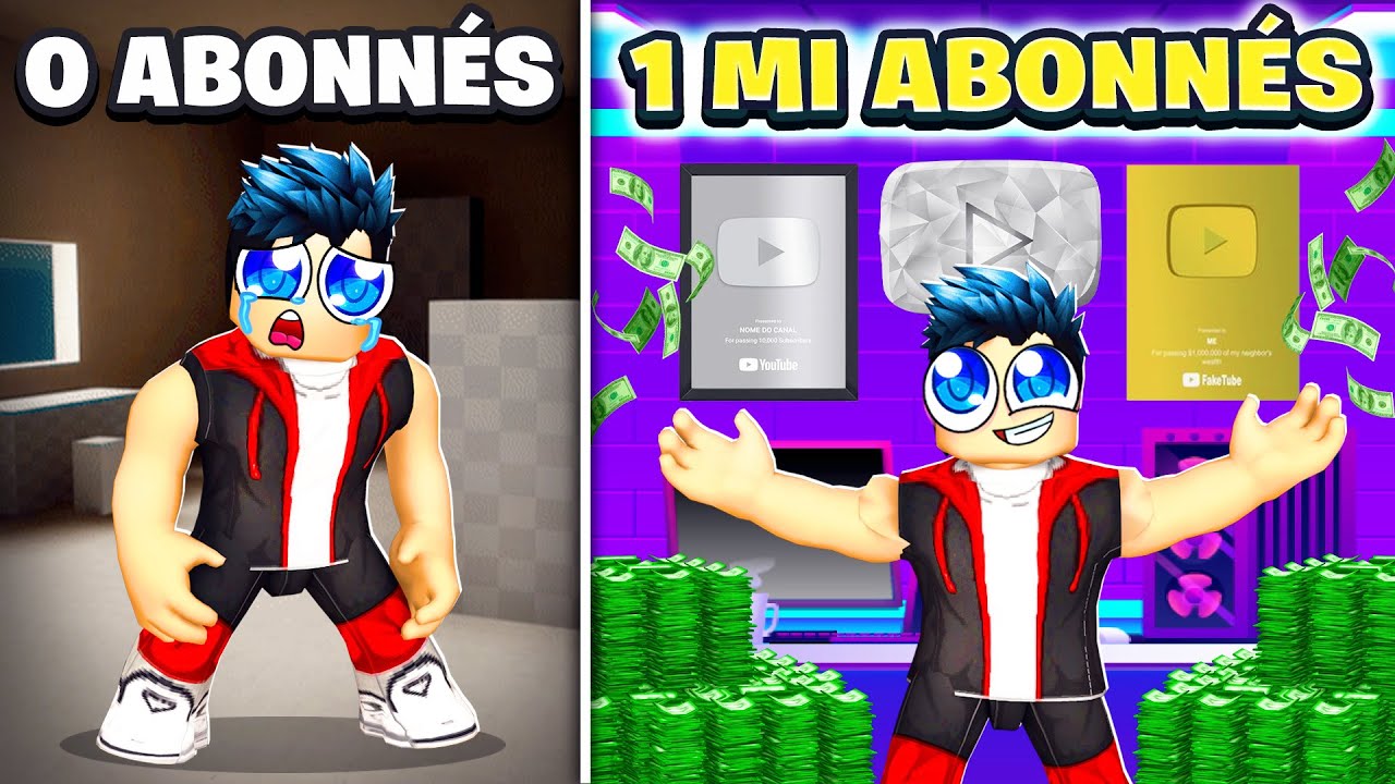 Je suis devenu un YOUTUBER CÉLÈBRE et j'ai Obtenu 1 000 000 000 d'abonnés sur Roblox !