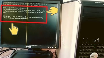 SYSTEM BATTERY VOLTAGE IS LOW DELL OPTILPLEX