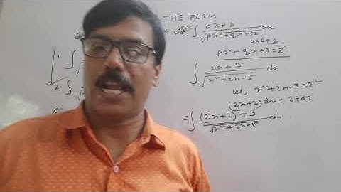 INTEGRAL OF THE FORM (ax+b)÷px^2+qx+r &(ax+b)÷root over(px^2+qx+r)/PART2