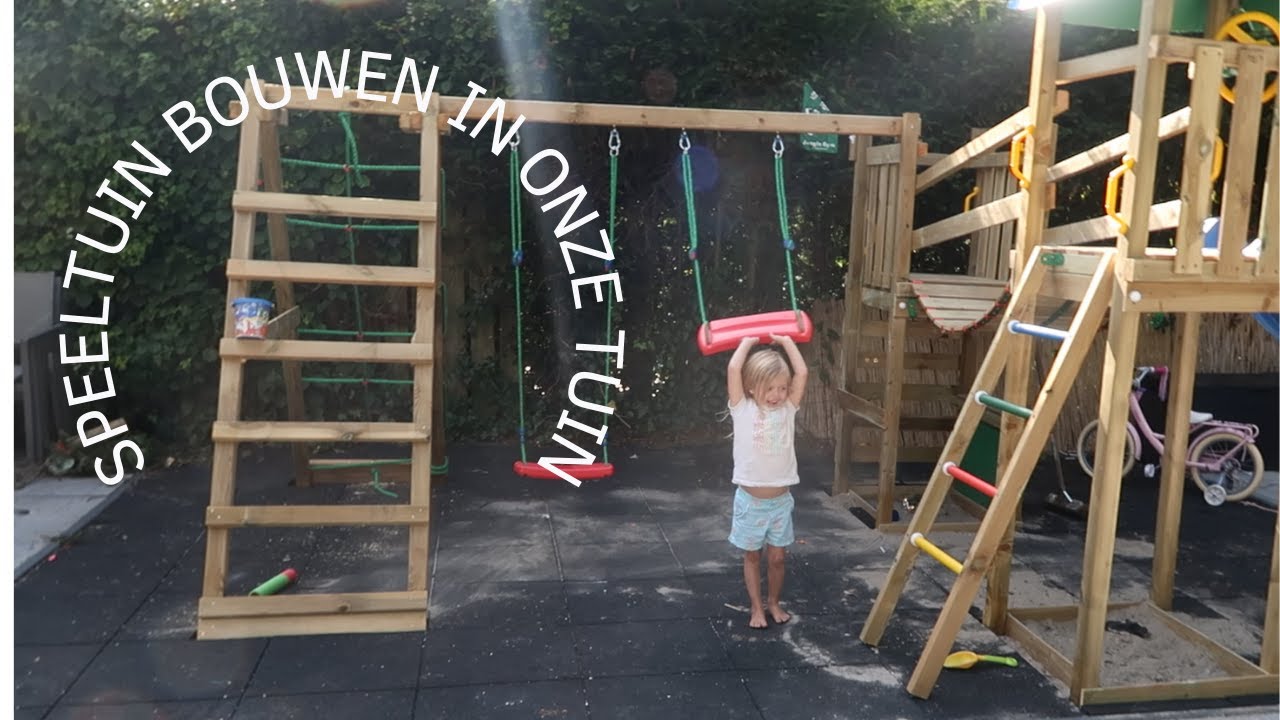 Speeltuin bouwen in onze tuin!