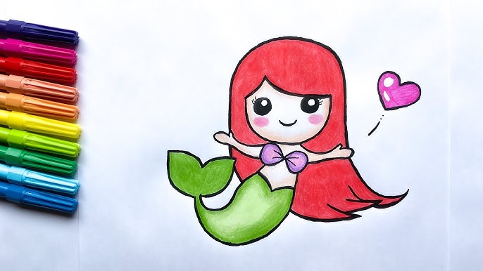 Como desenhar Bonequinha SEREIA Tumblr Kawaii passo a passo - video  Dailymotion