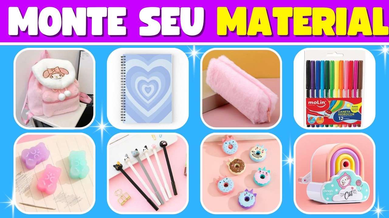 Monte Seu Material Escolar 2026 🎒 | Escolhas Impossíveis! | Globo Quiz