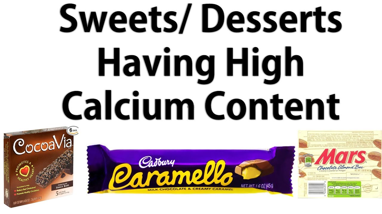 High Calcium Containing Packaged Sweets and Desserts for Bone Health