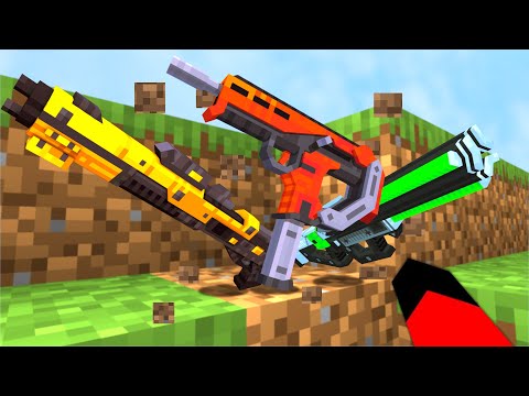 【マイクラ】ドロップが全て銃になってるマインクラフト