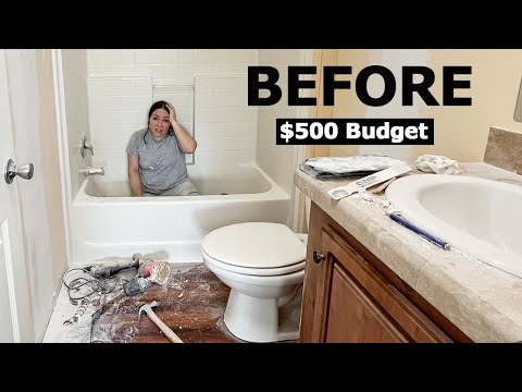 DIY Bathroom Makeover on a $500 Budget / Small Bathroom Remodel