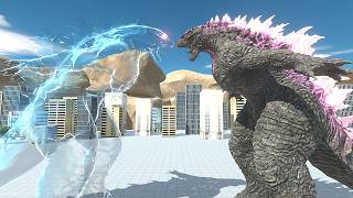Ghost Evolved Godzilla vs All Godzilla - Animal Revolt Battle Simulator | ARBS screenshot 5