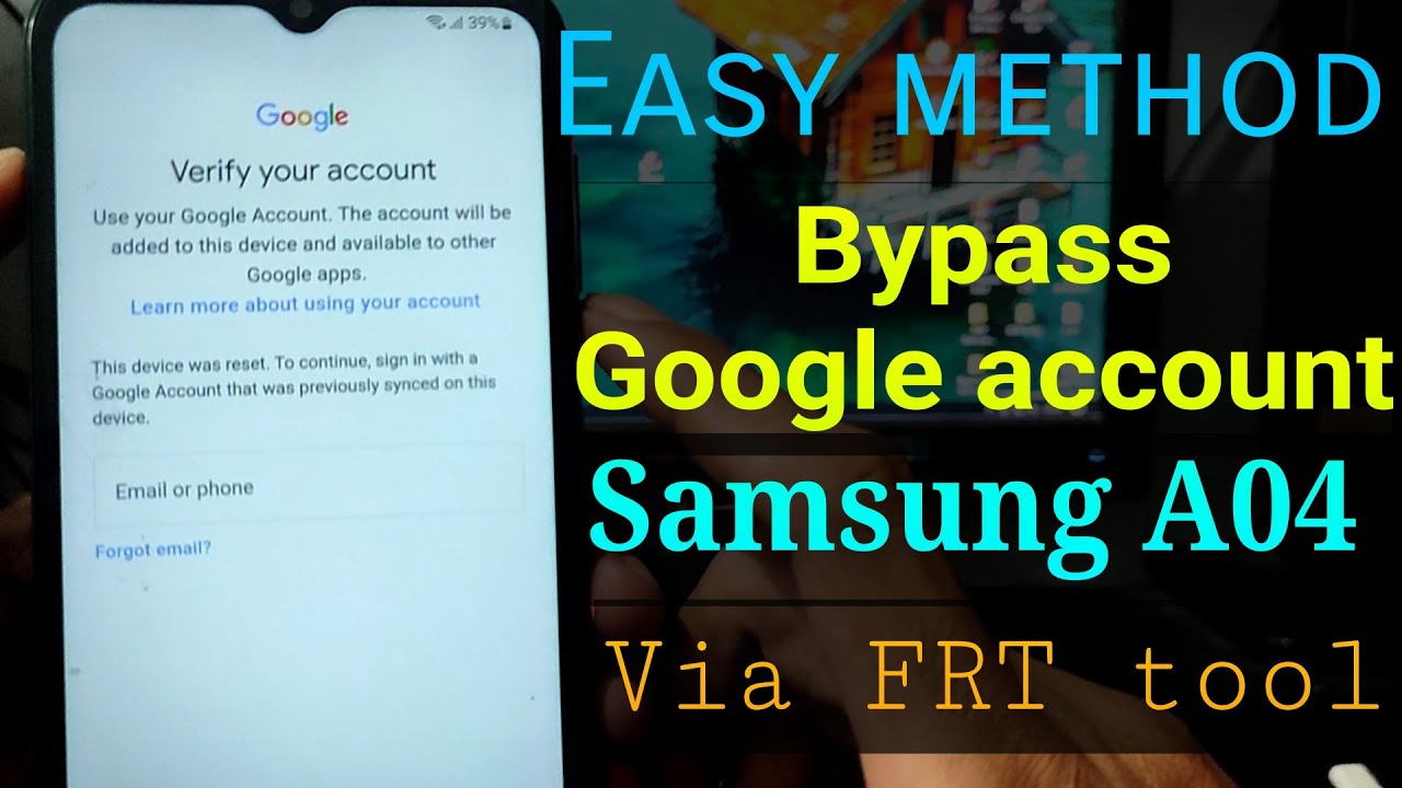 FRP Bypass Samsung A04 || Samsung A04 FRP Bypass via FRT Tool