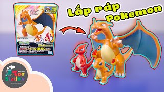 Lắp Ráp Các Hệ Tiến Hóa Charmander, Charmeleon, Charizard Với Bộ Pokemon Plamo Toystation 457
