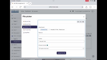 Hiram College - How to access and submit your assignment in Moodle