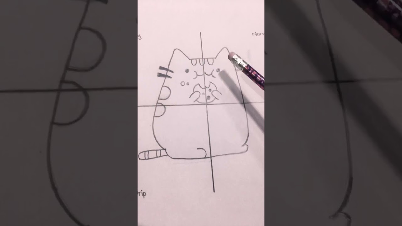 Drawing Pusheen Cat on 4 different styles🫠