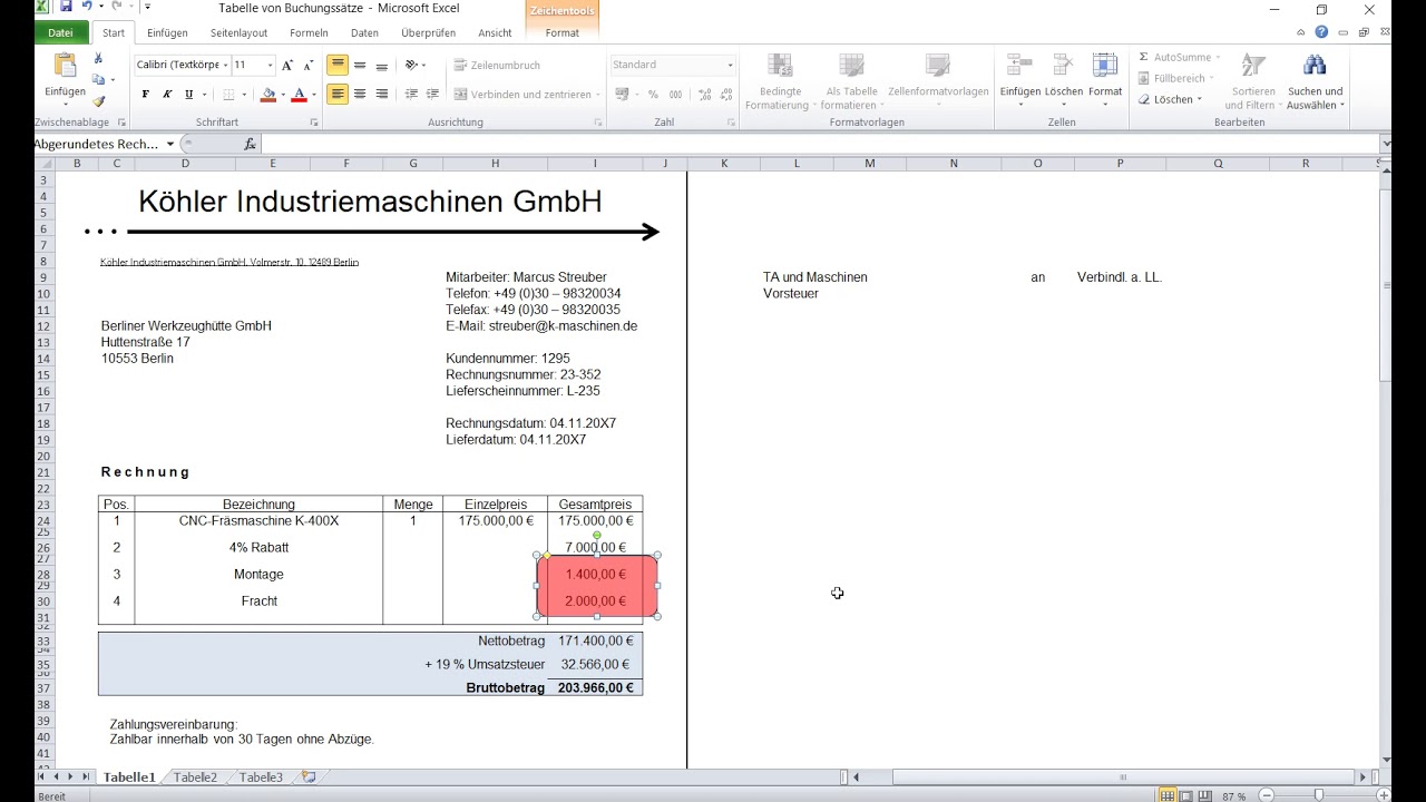 New Anschaffungskosten mit Beleg buchen Industriekaufmann Büromanagement IHK Prüfung KSK