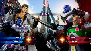 DANTE & THANOS VS THANOS & SIGMA - Marvel vs. Capcom: Infinite (Super Hard AI)