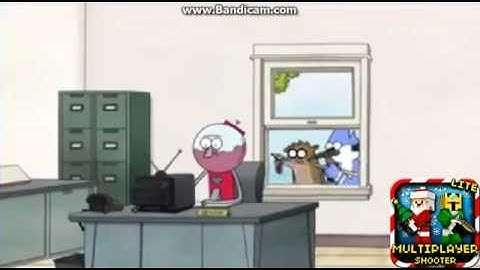 Regular show Benson watched Annoying orange