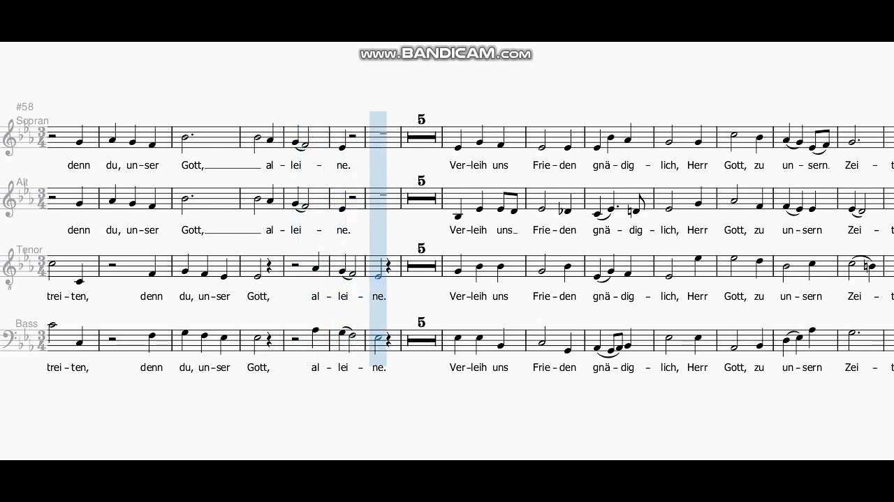 Verleih uns Frieden Mendelssohn   Sopran