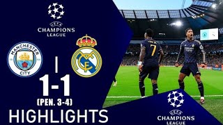 Man City vs Real Madrid (1-1) | Extended Highlights \& Penalty Shootout | Champions League 2023\/24