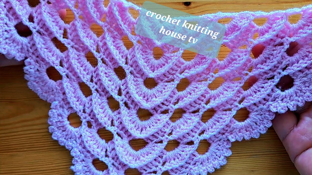 bordure au crochet de châle en relief /châle au crochet/crochet shawl border