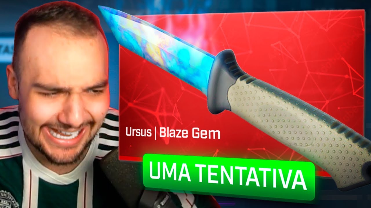 Ganhei uma FACA "BLAZE GEM" para um INSCRITO com apenas UMA tentativa 🤑
