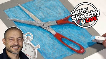 Drawing Scissors with Oil Pastels - Gettin