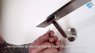 Trapleuning Bevestigen - Montage Video - Leuningdrager Type 7 Luxe Recht