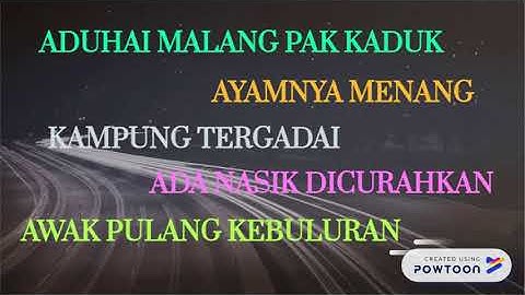 PUISI TRADISIONAL (SELOKA PAK KADUK)