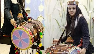 Drum player girl || Hira sain || dhol wali best of 2020 lalolalvi tv pk