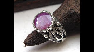 925 Sterling Silver Ruby Ring
