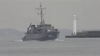 M190209C 海上自衛隊 平成30年機雷戦訓練(伊勢湾) 掃海艇入港②