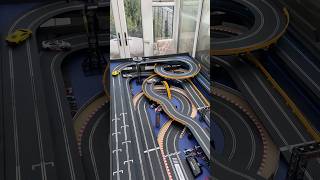 3 car drift overhead view #slotcars #scalextric #scx #carrera