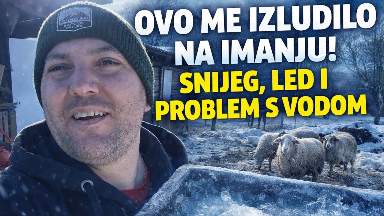 OVO ME IZLUDILO NA IMANJU! ZIMA, MINUS I ZALEĐENA VODA 🥶