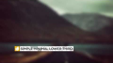 Simple Minimal Lower Third | After Effects Elements - Envato elements