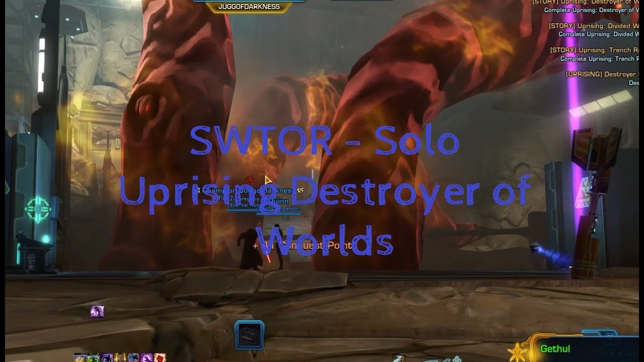SWTOR - Solo Uprising Destroyer of Worlds