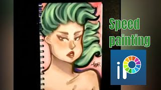 Chubby Girl with green hair [SPEEDPAINTING] screenshot 3