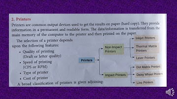 Part 2, Computer Peripheral Devices,  Std. 7 Computer