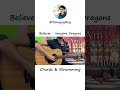 Believer | Imagine Dragons, Easy guitar #yt #shortvideo #shorts #shortsvideo #ytshorts #tanujoyroy