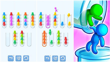 Colour Sort Ragdoll Puzzle Gameplay 6, Android Games ios Walkthrough Simulator Think Brain