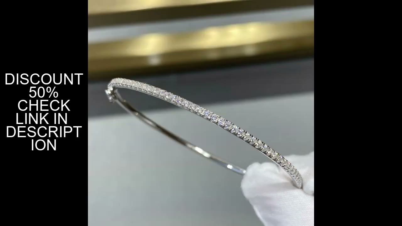 Quality Brand Pure 925 Sterling Silver Jewelry For Women Gold Bangle Move Diamond Bangle Wedding Jew