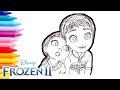 【Drawing】Frozen2 Elsa and Anna childhood for kids -Drawing for kids