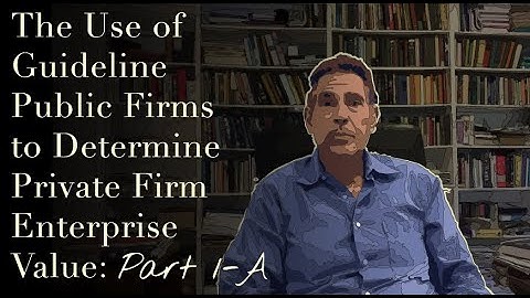Part 1-A The Use of Guideline Public Firms to Determine Private Firm Enterprise Value