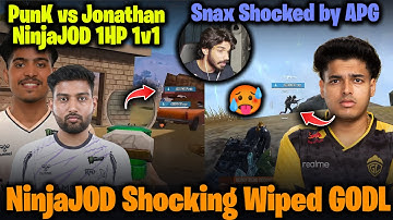 NinjaJOD Shocking Wipe GODLIKE & PunK vs Jonathan🥵 RNTX Matches Highlights | Snax on APG PMGC