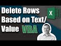 Delete Rows based on Value/Text // Excel VBA Tutorial