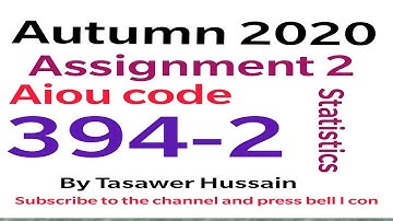 AIOU Code 394 Autumn 2020  Solved Assignment 2