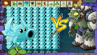 999 Snow Pea vs ALL Zombies Dr.Zombos Plants vs Zombies Game MOD