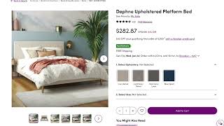 Daphne Upholstered Platform Bed Daphne Upholstered Platform Bed