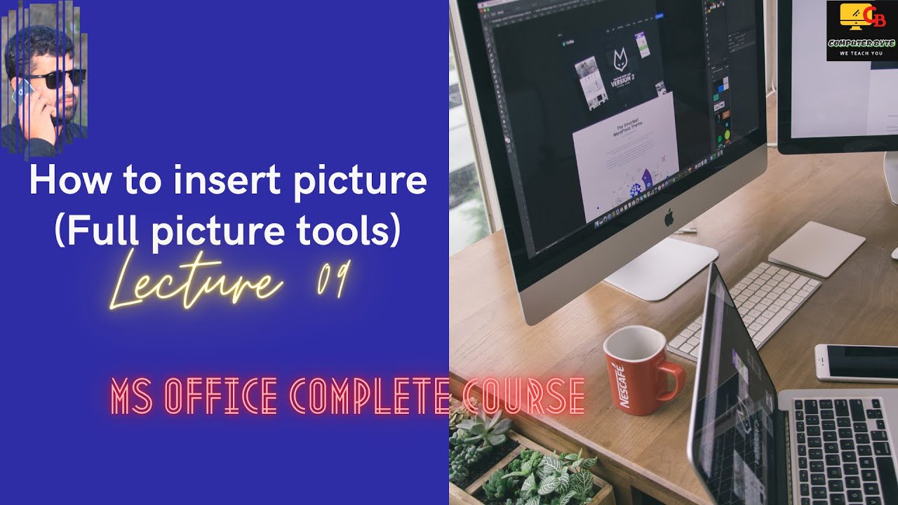 Insert Picture Computer How to insert picture (full picture tools) ms Office complete course ...