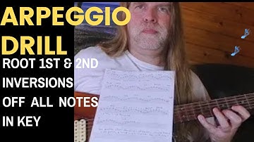 Play 3 Triad Arpeggios Off Each Note In A Key Using Inversions (21 Arpeggio Drill)