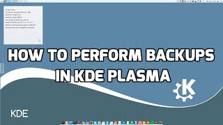 How to perform backups in KDE Plasma